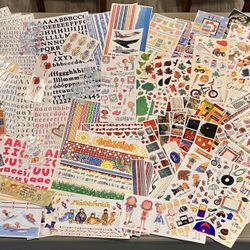 ⭐️Scrapbookers Dream 180+ NEW Stickers 85+ Gently Used 20+ Die/Laser Cute