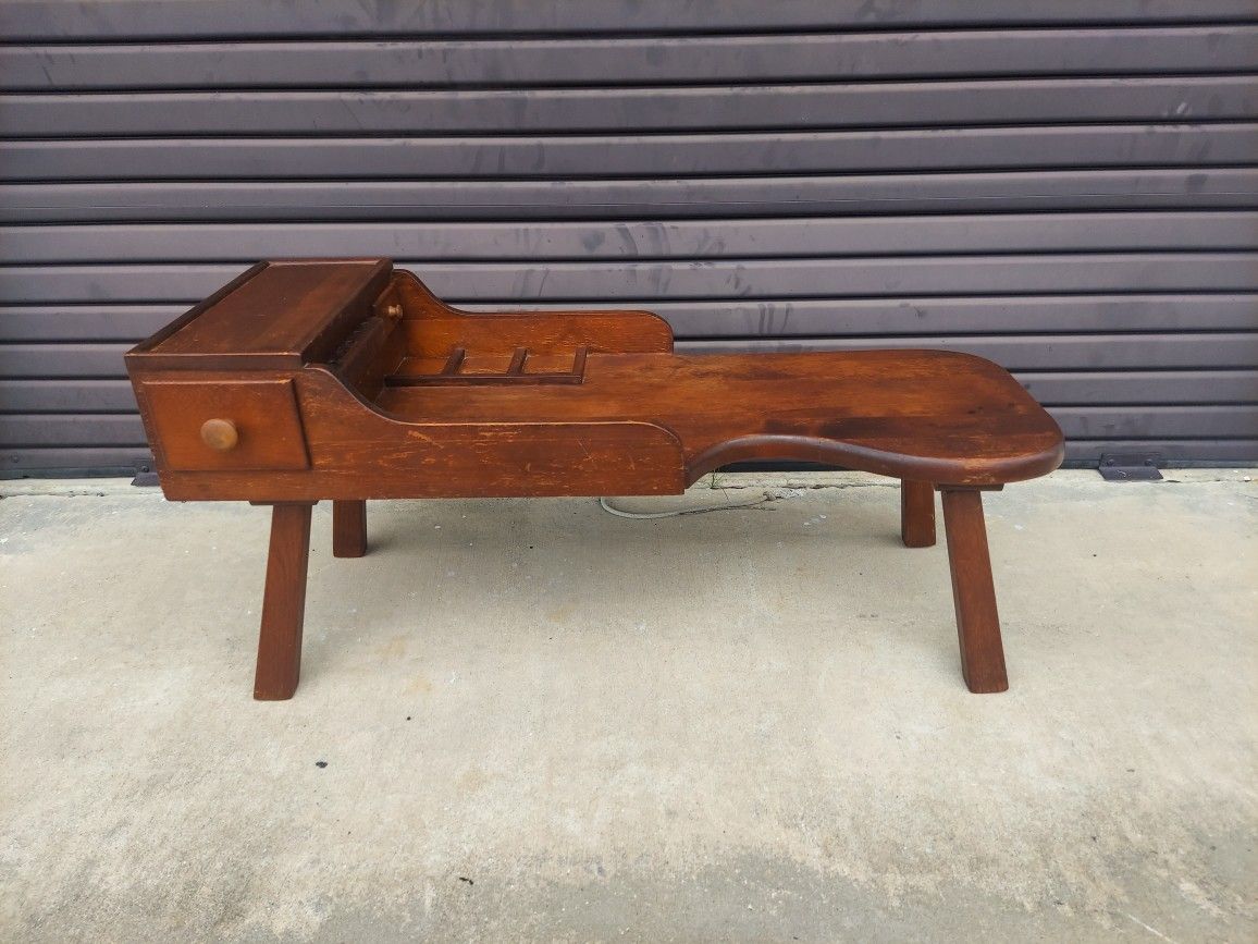 Vintage Rustic Cobbler Bench Coffee Table.