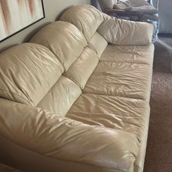 Leather Couch, Love Seat  and Chair Set Of 3 REDUCED $150 OBO