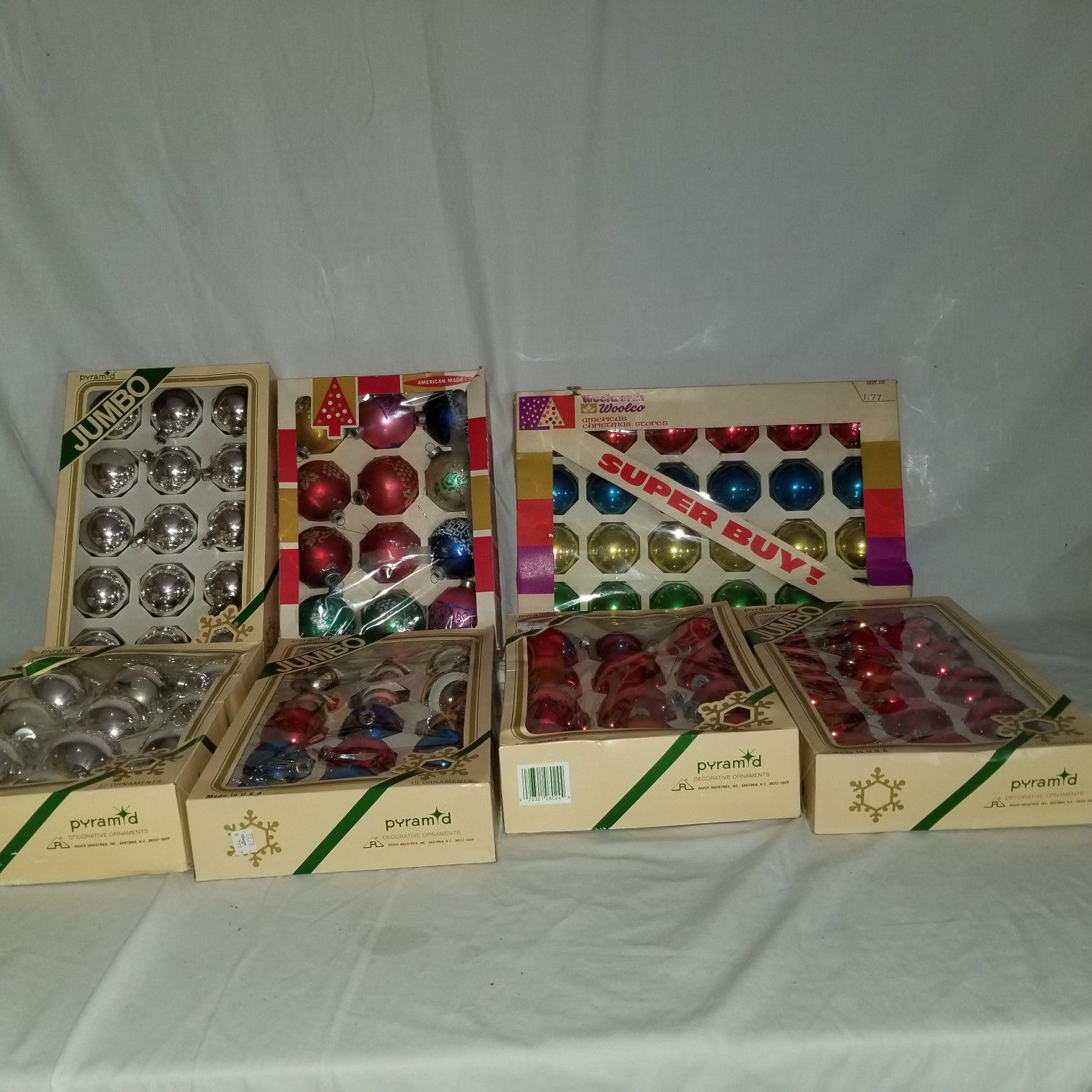 Vintage Shiny Brite, Pyramid, Woolworth and other Christmas ornaments - 250+