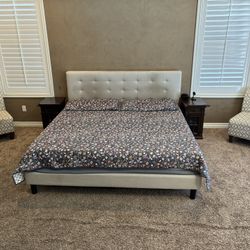 King Bedroom Set, Nightstands and Sofa Set