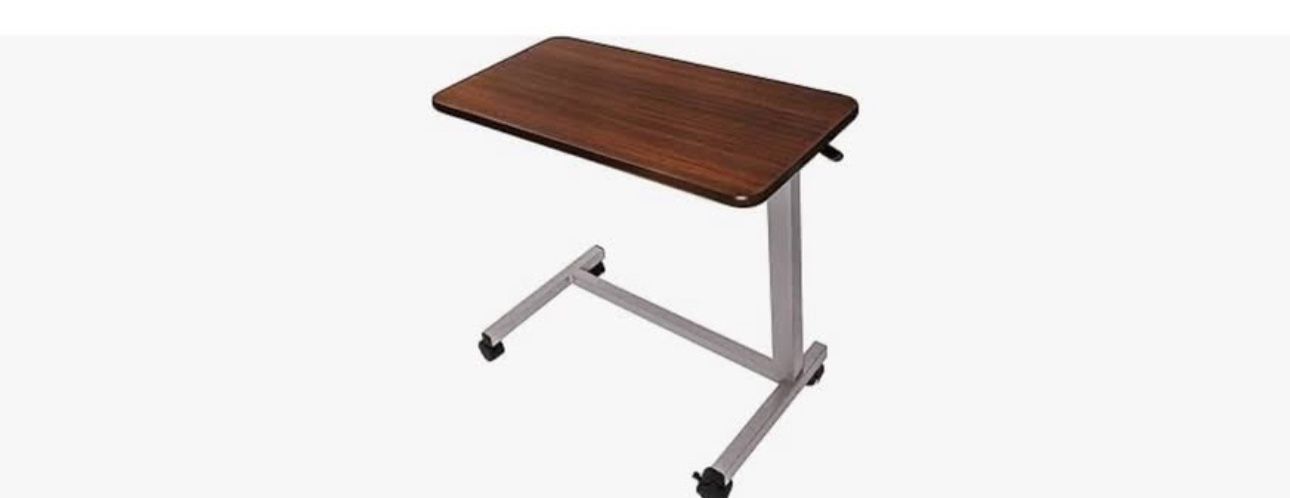 Vaughn Adjustable Overbed Bedside Table With Wheels