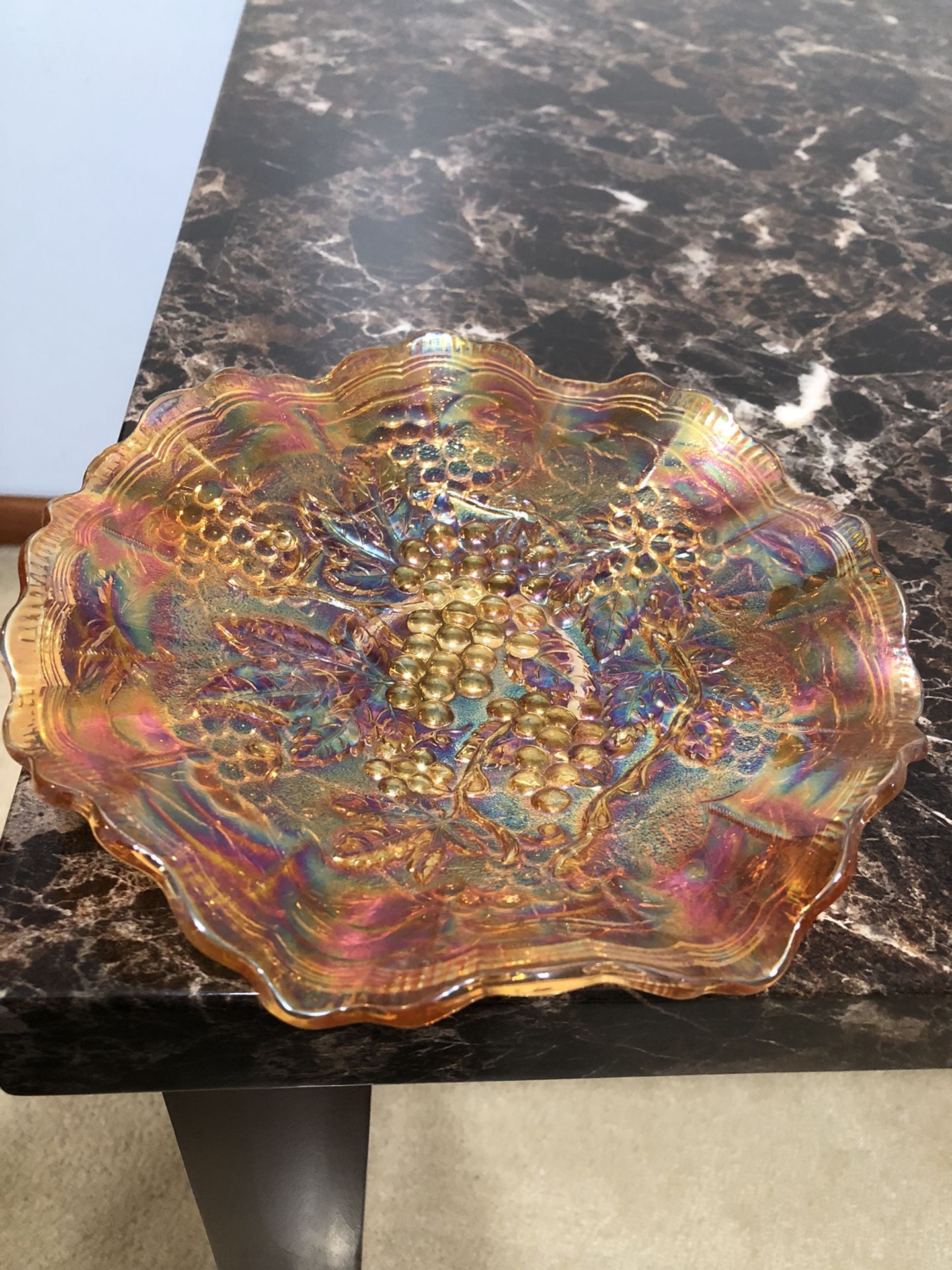 Vintage Carnival Glass Dish
