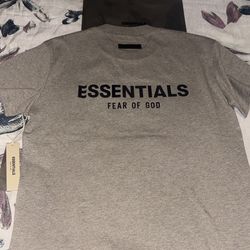 Dark Oatmeal Essentials Fear of God t - shirt