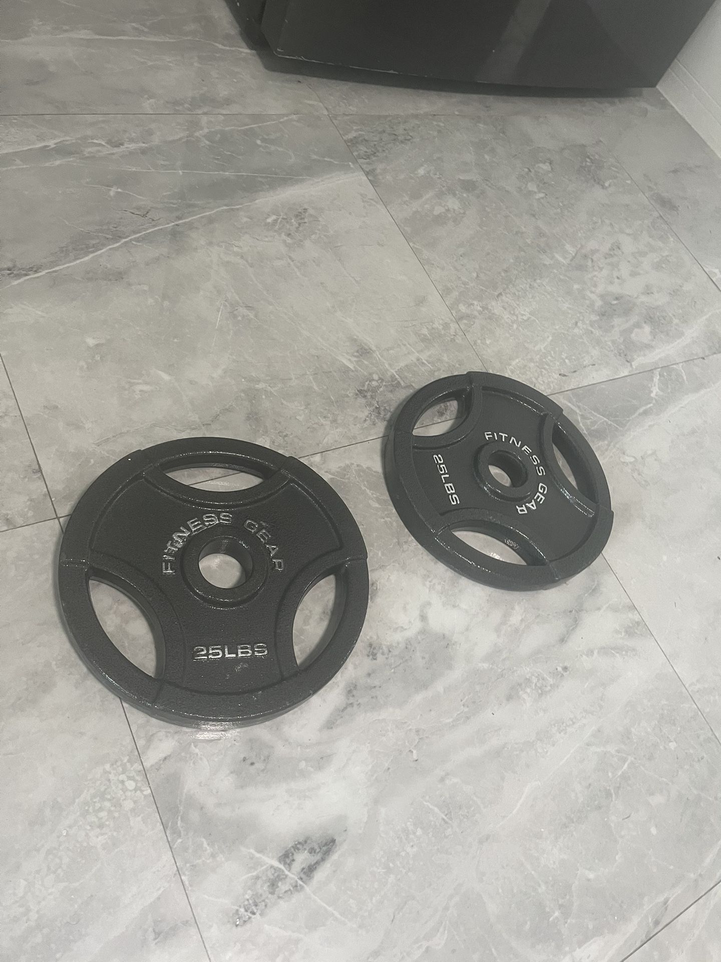 New Pair Of 25lb Olympic Weight Plates Total 50lb