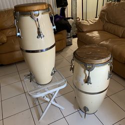 ANTIQUE PROFESSIONAL CUBAN CONGAS