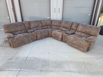Espresso Powered Reclining Sectional