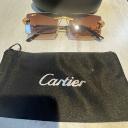 cartier snake brown tint glasses