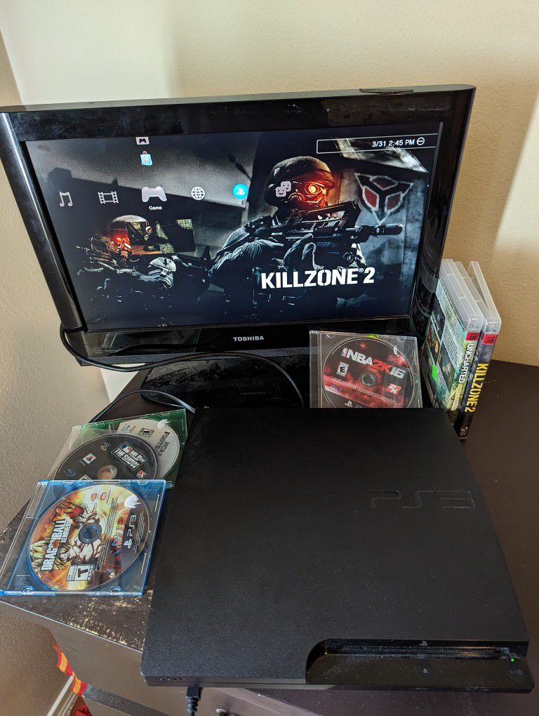 PS3 Bundle W/Black Ops, GTA, Minecraft And More 