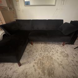 Black Sofa With Chaise