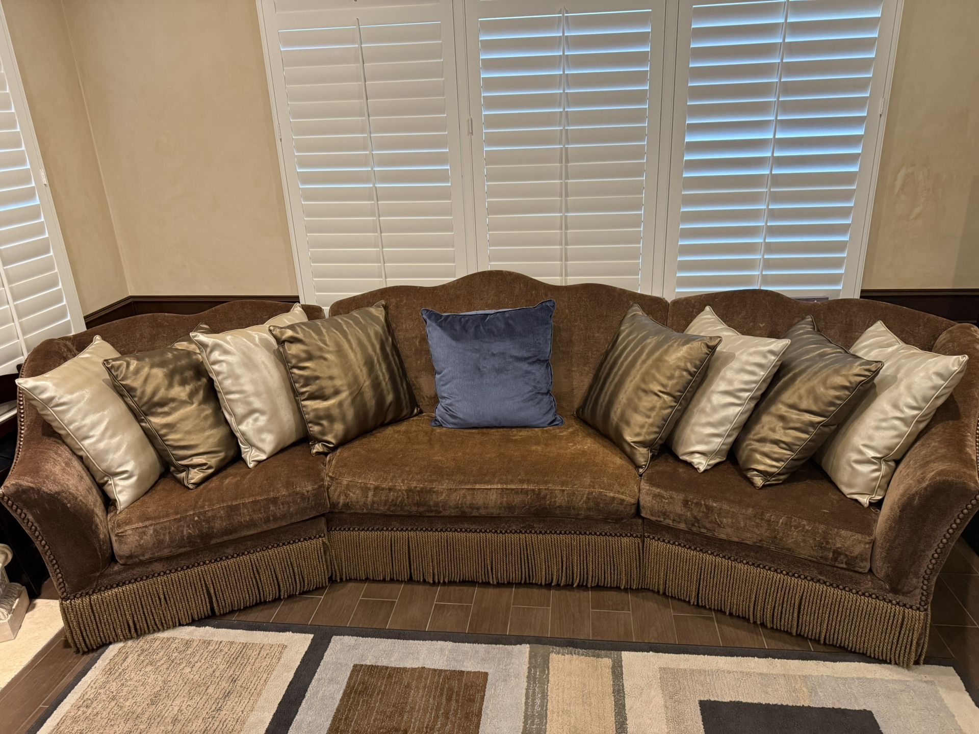 Brown luxury couch