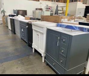 $295 For All 36” Solid Wood Frame Bathroom Vanity w/ Sink Storage Cabinet W/ Drawers