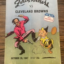 Forty Niners vs Cleveland Browns Program October 26, 1947