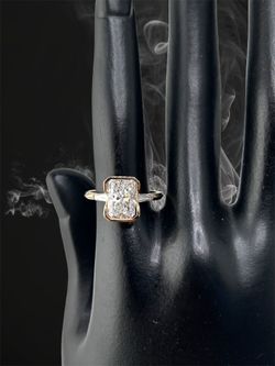 New style Open Bezel setting Radiant Diamond Ring 💍