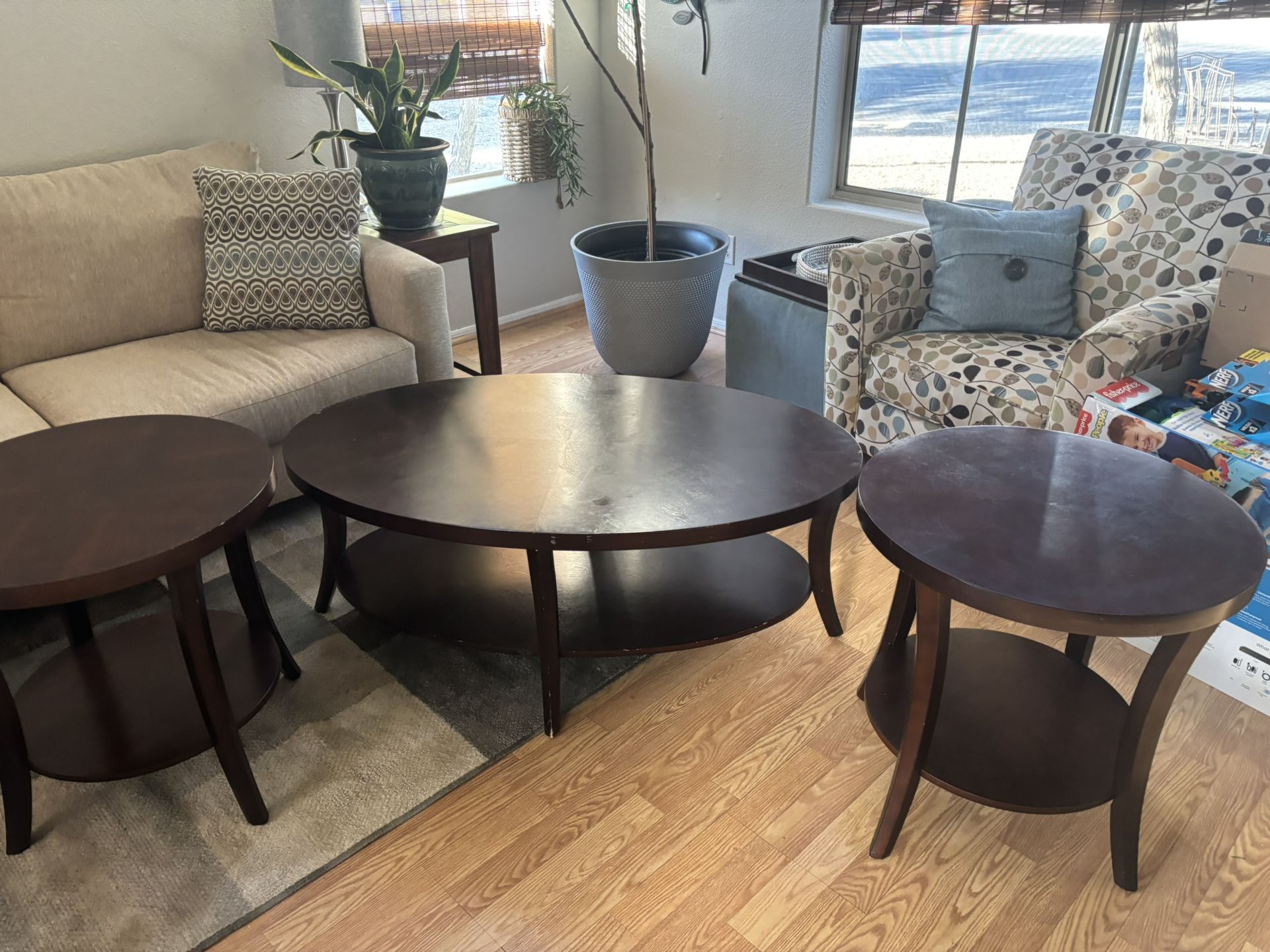 Coffee Table And 2 End Tables