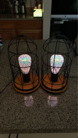 Set of 2 Lamps with Edison bulbs!!