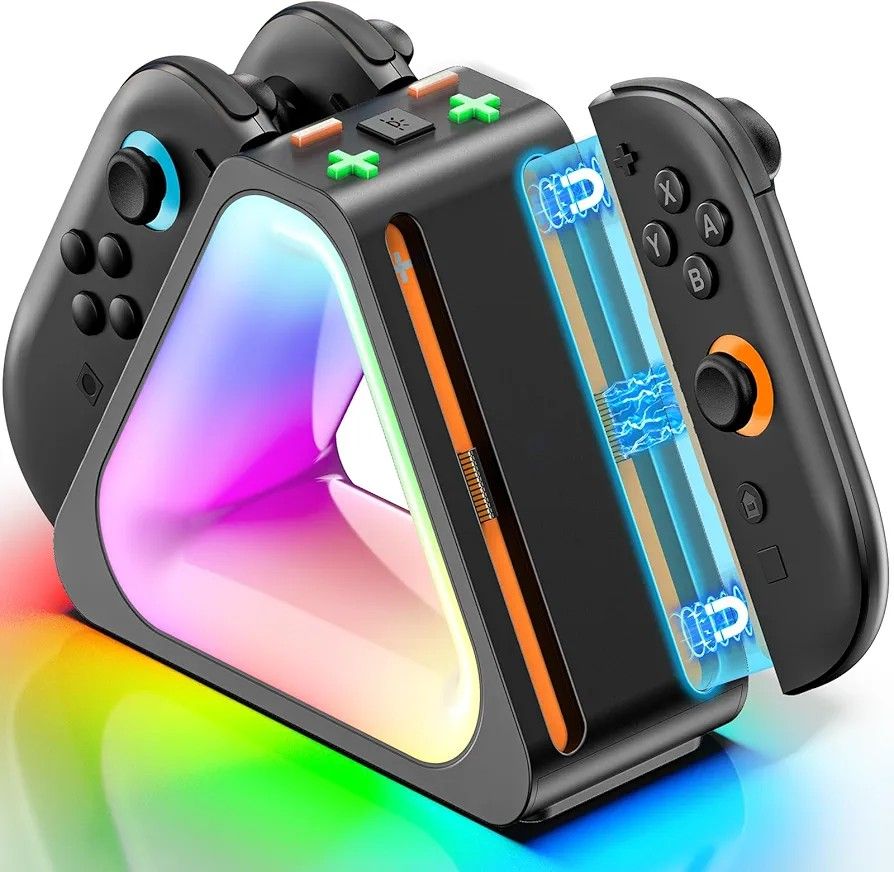 Charging Dock for Nintendo Switch 2 JoyCon Controller, Magnetic, Fast with Charging Cable for NS Interactive Gaming figures