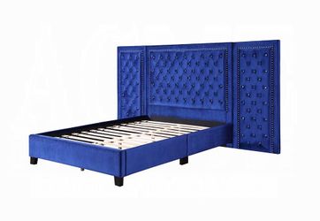 Blue velvet bed brand new in box firm price Queen $499 King $580