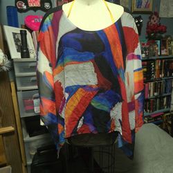 Size 2x (22-24)  Colorful Blouse By Lane