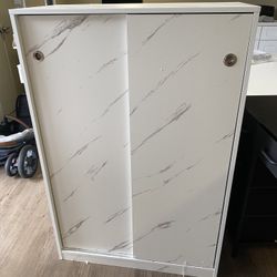 Modern Cabinet with Sliding Door, 6-Tier Shoes Rack Organizer with Adjustable Shelves for Up to 30 Pairs, for Entryway Bedroom Hallway Living Roo