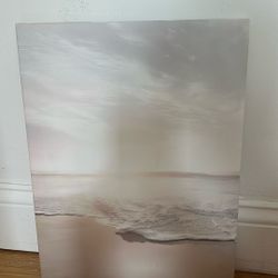 Beach Painting - Beach canvas Print - Bathroom Art