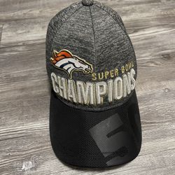 Denver Broncos Super Bowl 50 NFL Champions Gray Hat Cap New Era Strapback