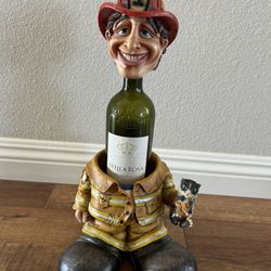 Fireman Stomper Wine Bottle Holder 