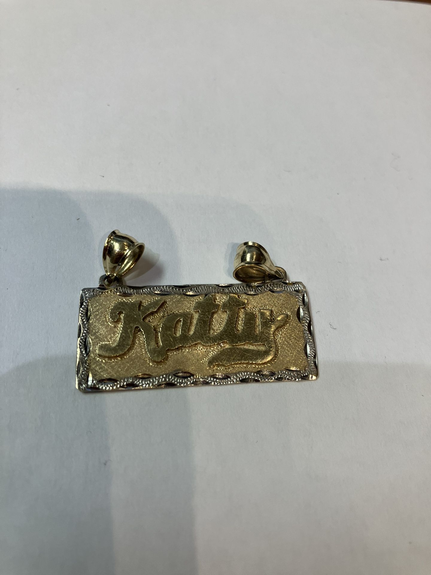 14k Gold Name Plate #109546-1 MJ