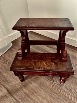 Vintage Bombay Company Two-Tier Wood Display Stand
