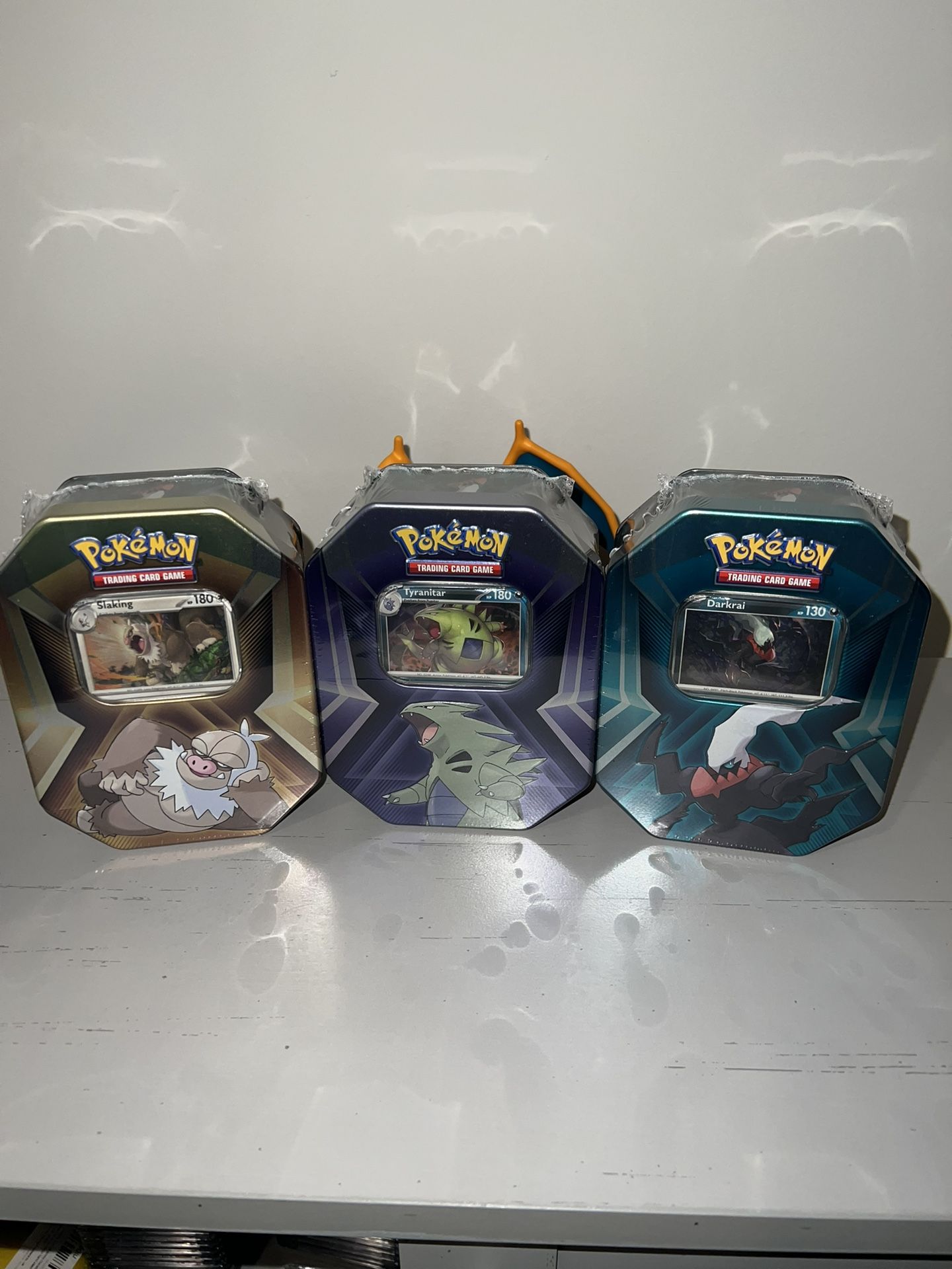 Pokemon TCG (3) Triple Whammy Tins Complete Set