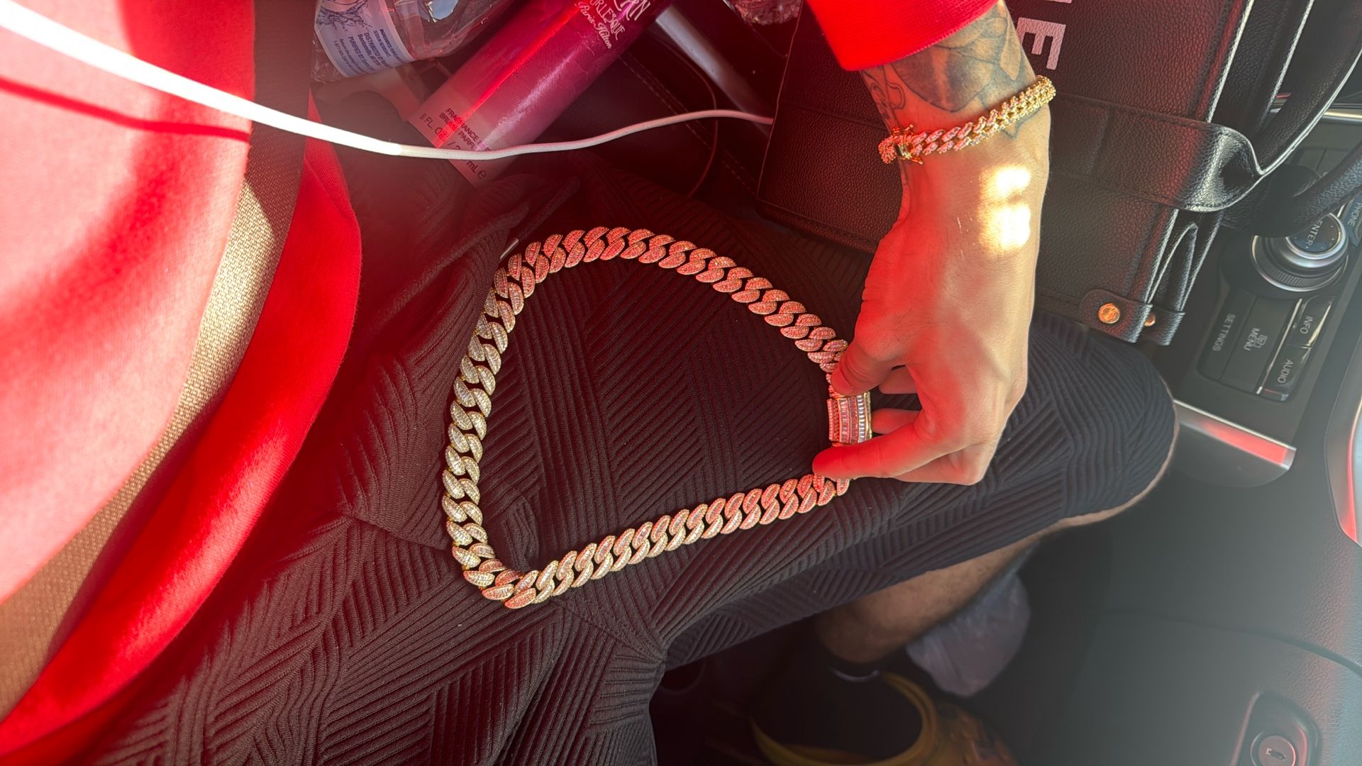 Miami Cuban Link Sirconia Baguettes ,vvs,moissonite 