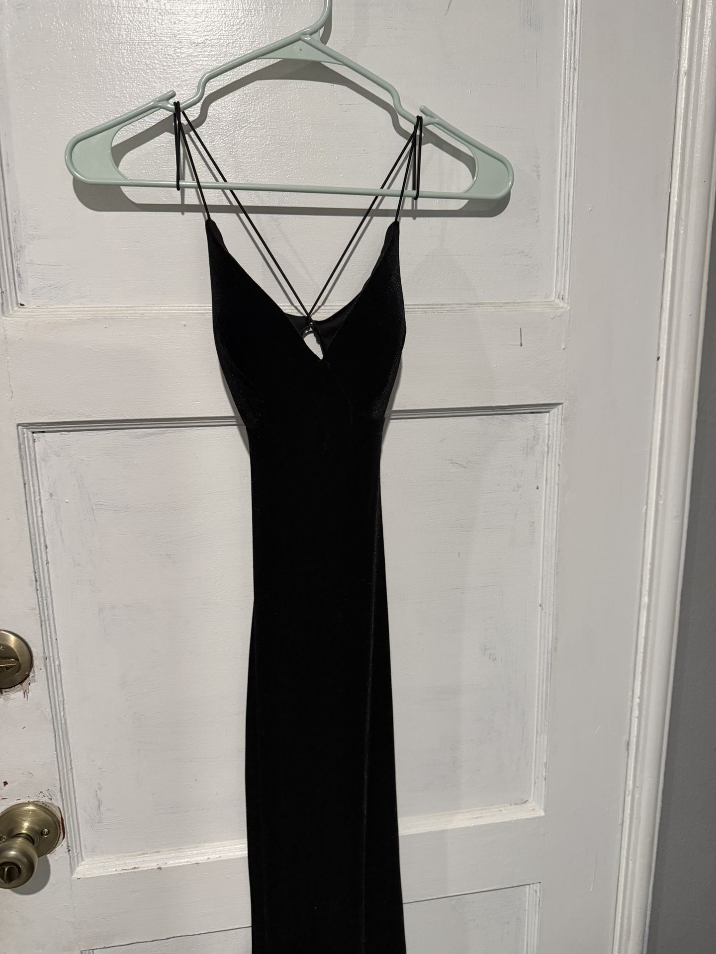 Black Velvet Windsor Dress