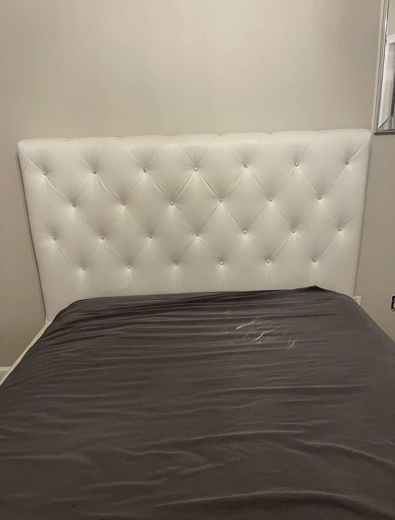 White Bedazzled Bed