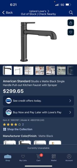 American Standard-Matte Black Kitchen Faucet