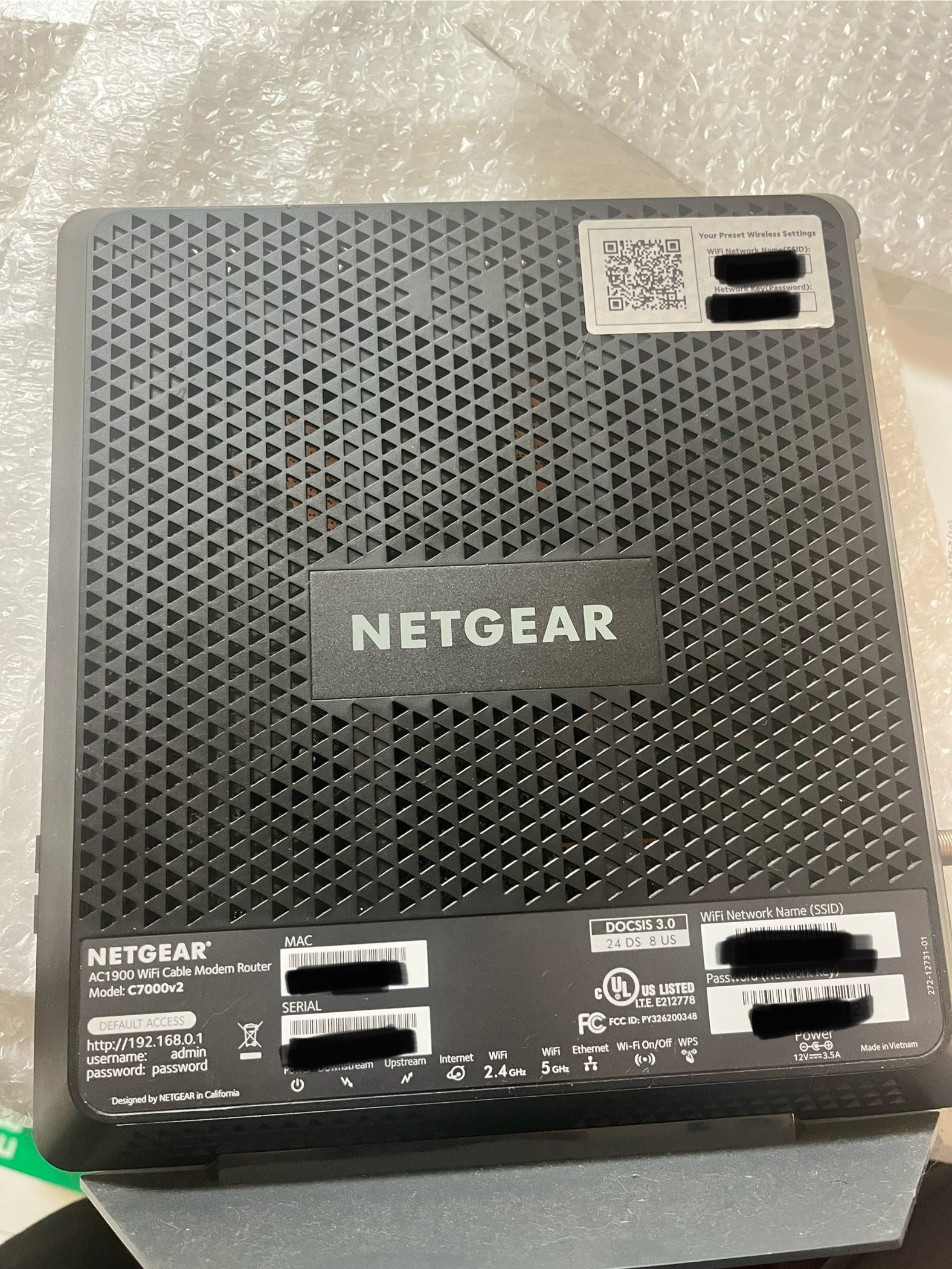 Netgear WiFi Nighthawk C7000 Cable