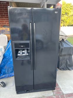 Black Maytag fridge
