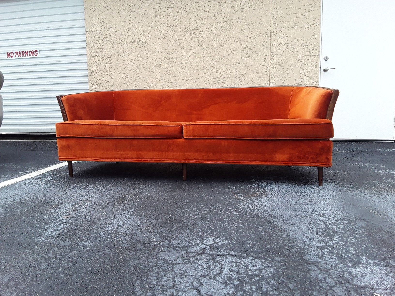 Vintage orange couch