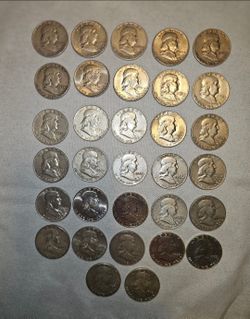 32 SILVER Franklin Half Dollars