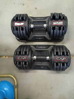 CAP adjustable barbells 55 weight wt cash only please