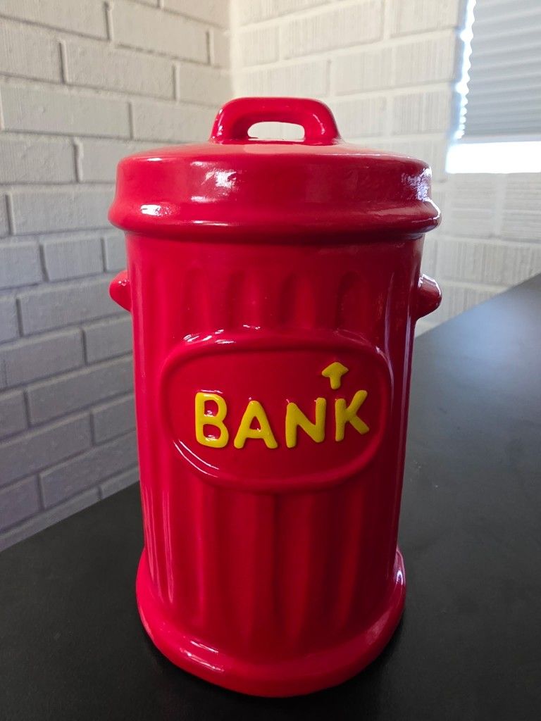Mini Trash Can Coin Bank