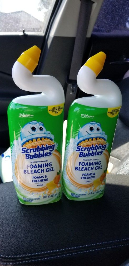 Scrubbing Bubbles FOAMING Bleach Gel Toilet Bowl Cleaner Large 24 Oz (Lot of 2)