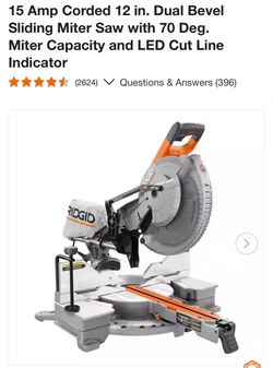 RIDGID 12 in. Dual Bevel Sliding Miter Saw