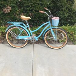 26” Huffy Nassau Ladies Light Blue Beach Cruiser 