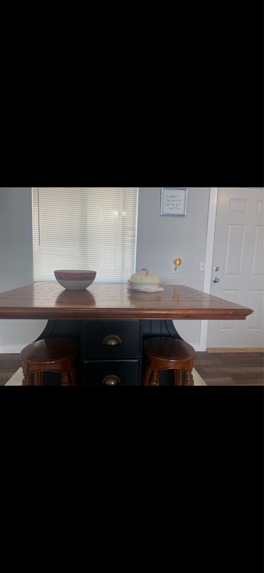 Bar table with stools