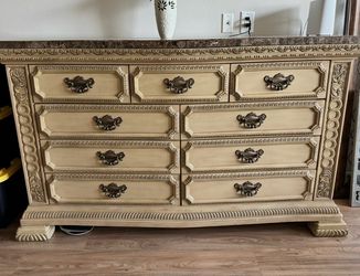 Ashley Millennium Large Ornate Dresser with Marble Top