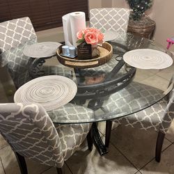 5 Piece Round Dining Table 
