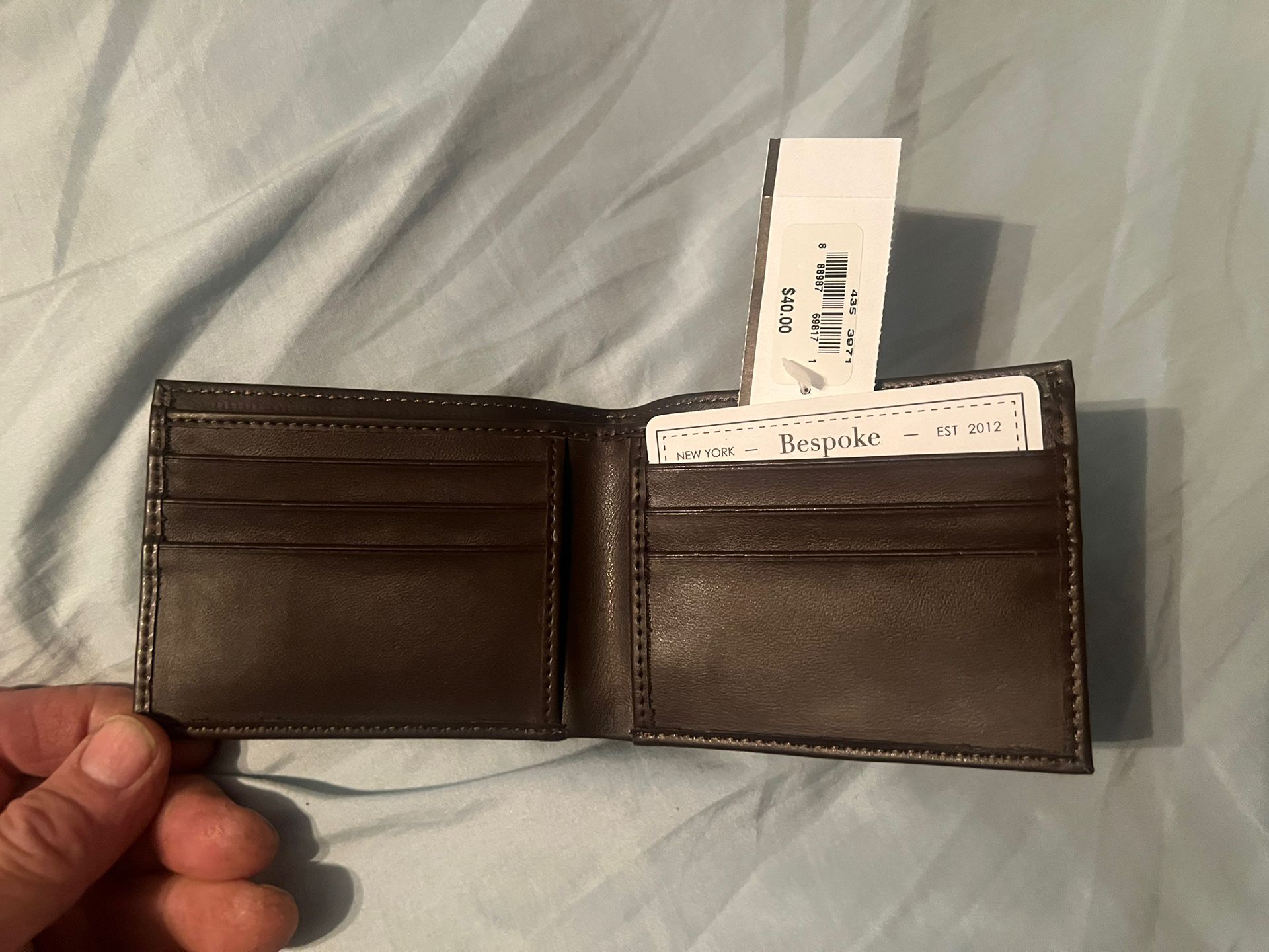 Mens Brown Leather Wallet New with Tags 