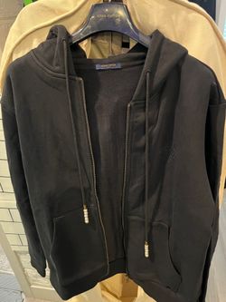 Louis Vuitton Black Zip-Up Hoodie, Large