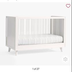 Pottery Barn Crib - convertible Acrylic Crib