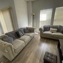Tufted Sofa Set (sofa and love seat)